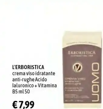 L'erboristica Crema Viso Idratante Anti-rughe Acido Laluronico + Vitamina B5