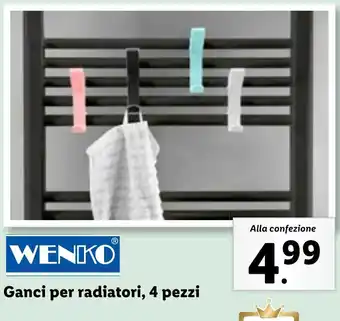 Wenko Ganci per radiatori, 4 pezzi