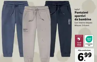 Lidl lupilu Pantaloni sportivi da bambino offerta