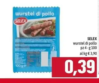 Céréal Selex Wurstel Di Pollo 100 G(ml) offerta