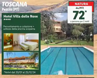 Lidl TOSCANA Pescia (PT) Hotel Villa delle Rose offerta