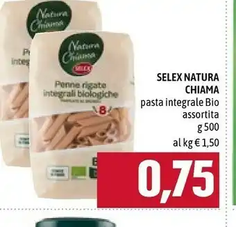 Céréal Selex Penne Rigate Integrali Bio Natura Chiama 500 G(ml) offerta