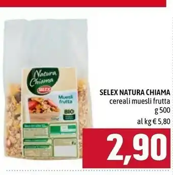Céréal Selex Muesli Frutta Bio Natura Chiama 500 G(ml) offerta