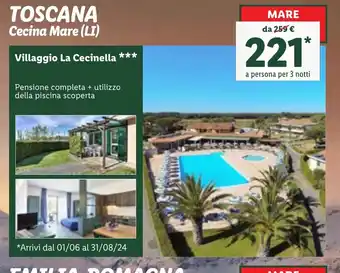 Lidl TOSCANA Cecina Mare (LI) Villaggio La Cecinella offerta