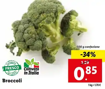 Lidl Broccoli 500 g confezione offerta