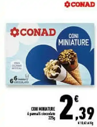 Céréal Conad - Cono Miniature 6 Panna 6 Cioccolato 225 G(ml) offerta