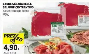 Coop Salumificio trentino Bella Le Sottili La Carne Salada Del Trentino 125 G(ml) offerta