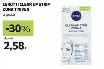 Coop Nivea Cerotti Clear Up Strip Zona T offerta