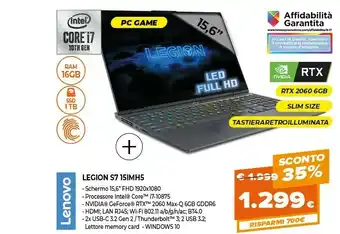 Expert Lenovo S7 15IMH5 offerta