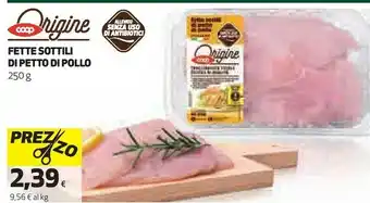 Coop Coop - Fette Sottili Di Petto Di Pollo 250 G(ml) offerta