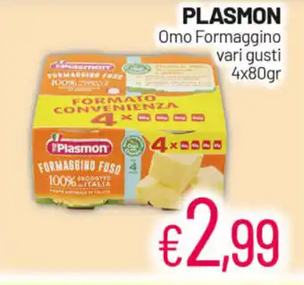 Franzy's Plasmon Omo Formaggio 4x80gr offerta
