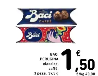 Spazio Conad BACI PERUGINA classico, caffè, 3 pezzi, 37,5 g offerta