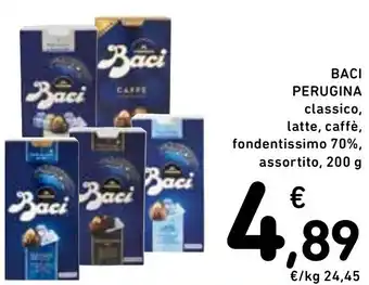 Spazio Conad BACI PERUGINA classico, latte, caffè, fondentissimo 200 g offerta