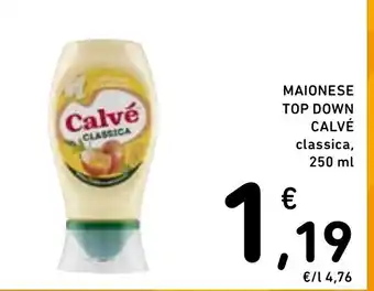 Spazio Conad MAIONESE TOP DOWN CALVÉ classica, 250 ml offerta