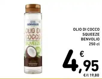 Spazio Conad OLIO DI COCCO SQUEEZE BENVOLIO 250 cl offerta