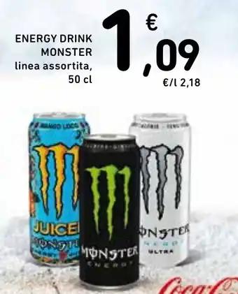Spazio Conad ENERGY DRINK MONSTER linea assortita, 50 cl offerta