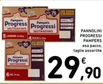 Spazio Conad PANNOLINI PROGRESSI PAMPERS esa pacco, taglie assortite offerta