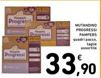 Spazio Conad MUTANDINO PROGRESSI PAMPERS quadri pacco, taglie assortite offerta