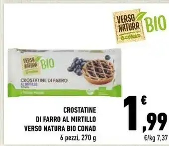 Conad Conad Verso Natura Bio Crostatine Di Farro Al Mirtillo offerta