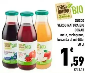 Conad Conad Verso Natura Bio Succo Mela / Melograno / Bevanda Al Mirtillo offerta