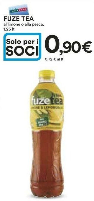 Coop Fuze tea Limone Con Una Nota Di Lemongrass 1250 G(ml) offerta