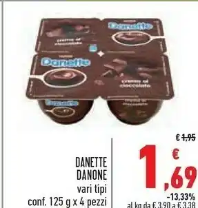 Conad Danone Danette Vari Tipi offerta