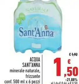 Conad Superstore Sant'anna Acqua Minerale Naturale Frizzante offerta