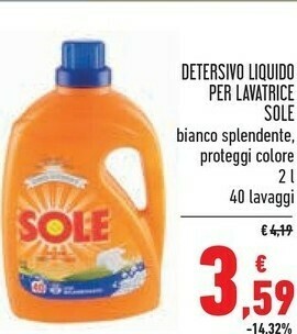 Conad Superstore Sole Detersivo Lavatrice offerta