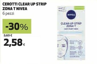 Coop Nivea Cerotti Clear Up Strip Zona T offerta
