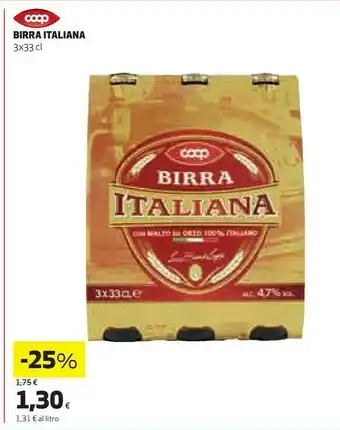 Coop Coop Birra Italiana offerta