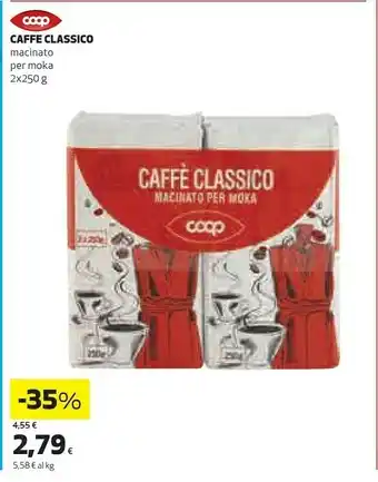 Coop Coop Caffe Classico Macinato Per Moka offerta