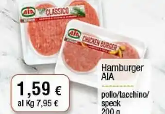 Conad Aia Classico Hamburger Con Tacchino E Rosmarino 200 G(ml) offerta