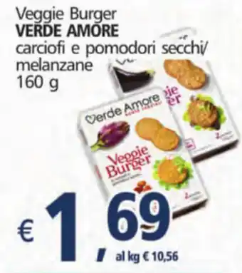 Alter Discount Verde Amore Veggie Burger Carciofi e Pomodori Secchi/Melanzane 160 g offerta