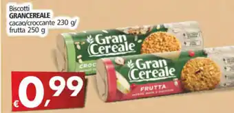 Grancereale Biscotti Cacao/Croccante 230 g/ Frutta 250 g