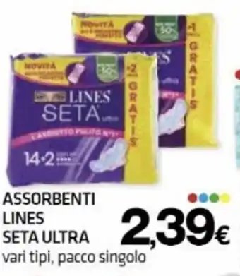 ASSORBENTI LINES SETA ULTRA vari tipi, pacco singolo