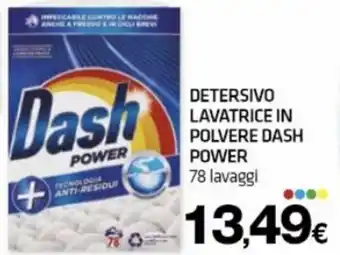 Superconti DETERSIVO LAVATRICE IN POLVERE DASH POWER 78 lavaggi offerta