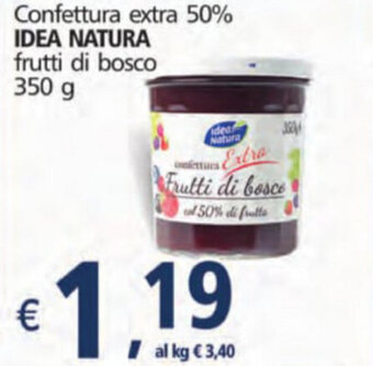Alter Discount Idea Natura Confettura Extra 50% Frutti di Bosco 350 g offerta