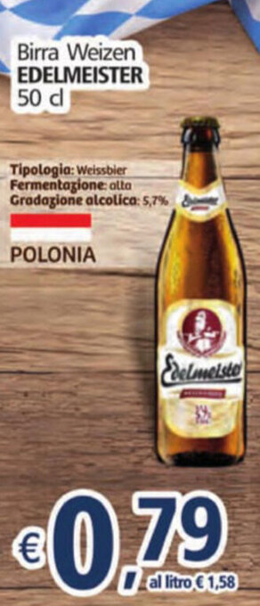 Alter Discount Edelmeister Birra Weizen 50 cl offerta