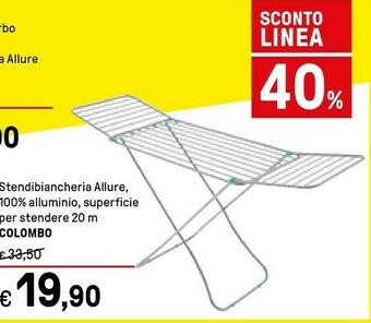 Iper La Grande Colombo Stendibiancheria Allure 20 M offerta