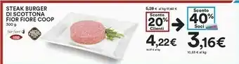 Coop Coop - Steak Burger Di Scottona Bovino Adulto Fiorfiore 300 G(ml) offerta