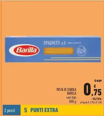 Conad Superstore Barilla Spaghetti N.5 Integrale 500 G(ml) offerta