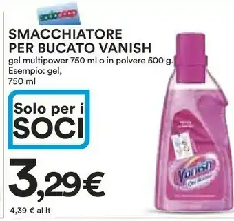 Coop Vanish 3078478 Detersivo Per Bucato Universale Smacchiatore 750 Ml offerta