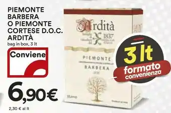 Coop Ardità Piemonte Barbera O Piemonte Cortese Doc offerta