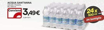 Coop Sant'anna Acqua Minerale Naturale Frizzante 500 G(ml) offerta