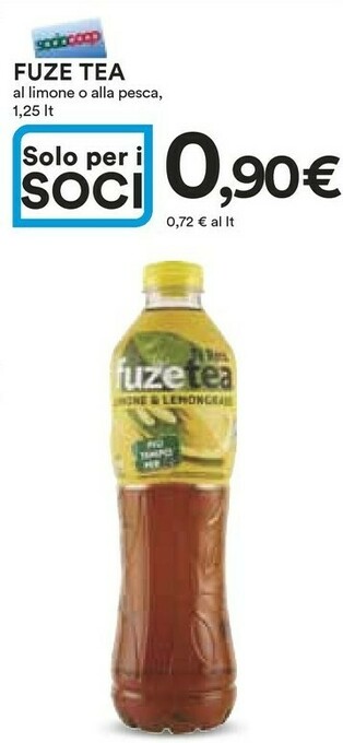 Coop Fuze tea Limone Con Una Nota Di Lemongrass 1250 G(ml) offerta