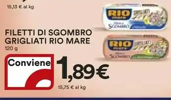 Coop Rio Mare Filetti Di Sgombro Grigliati Al Naturale 120 G(ml) offerta