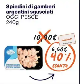 Spiedini di gamberi argentini sgusciati OGGI PESCE 240g
