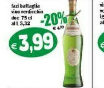 Gros Fazi Battaglia Vino Verdicchio Doc offerta