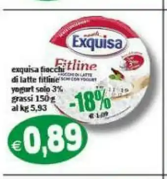 Gros Exquisa Fiocchi Di Latte Con Yogurt 150 G(ml) offerta