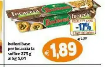 Gros Buitoni Focaccia La Soffice 375 G(ml) offerta